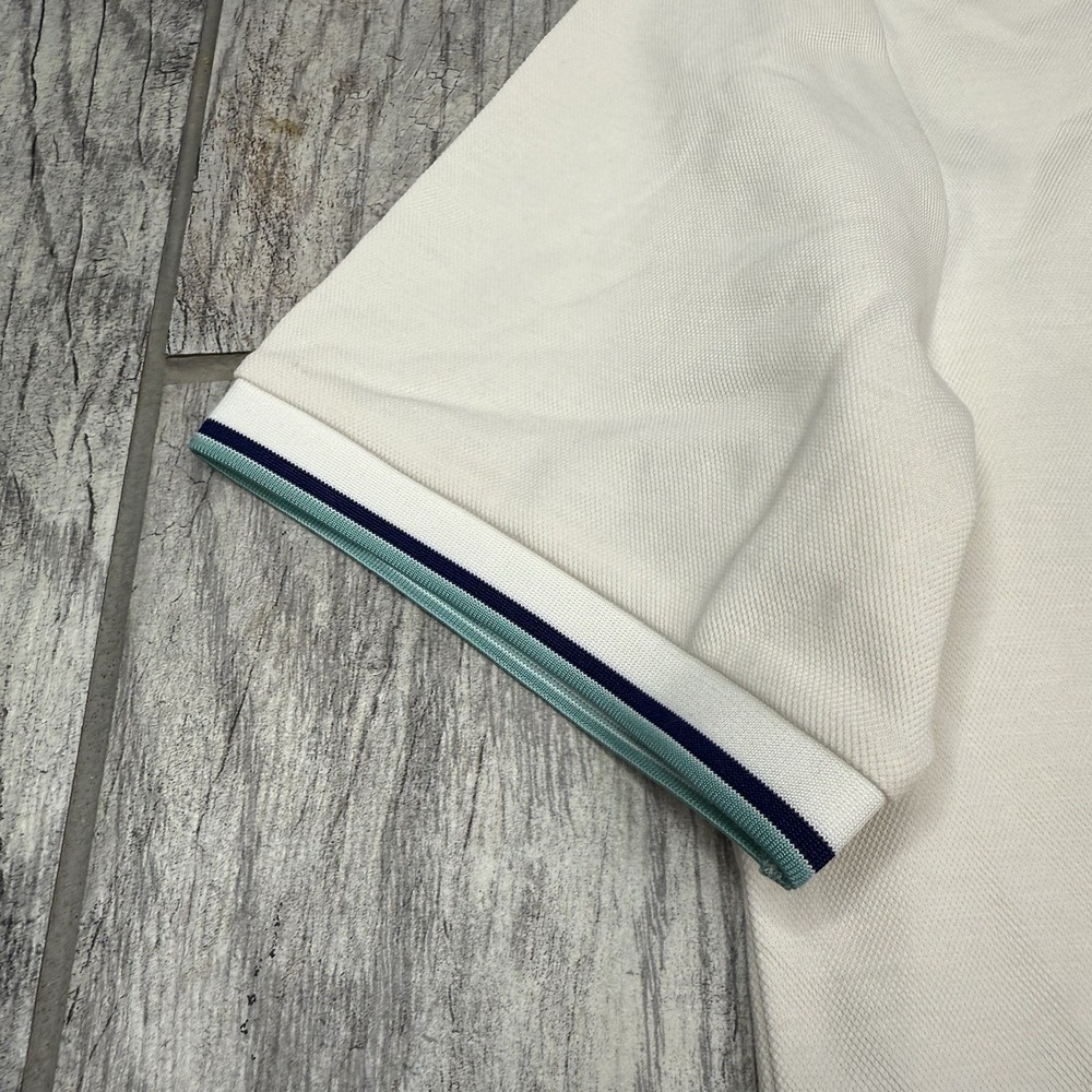 Eastside Golf Polo Zip Shirt Mens Short Sleeve Performance Logo White Tech Sz M - Picture 7 of 11